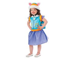 Get to work as Everest in this cute Paw Patrol costume. Everest is a beloved pup on the popular Paw Patrol show and your child will look just like her in this costume. Features a lovely blue dress with a vest attachment, backpack with wings and hood with goggles and ears. The perfect way to show up as your favorite Paw Patrol character this Halloween. Everest Paw Patrol Costume, Paw Patrol Show, Infant Costumes, Unique Toddler Halloween Costumes, Skye Paw Patrol Party, Ally Rose, Paw Patrol Costume, Paw Patrol Everest, Toddler Costumes Girl