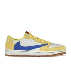 Women's Jordan 1 Retro Low OG SP Travis Scott Canary (Women's) - DZ4137-700 - 16.5W As part of this partnership with Walmart, StockX has a 14 day return policy and the item must be in original, new condition with the StockX tag attached. Size: medium.  Color: Yellow.  Gender: female.  Age Group: adult. Olive Shoes, Buy Jordans, Jordan 13 Retro, Jordans Women, Casual Dress Shoes, Womens Jordans, Sole Sneakers, Skechers Women, Jordan 1 Retro