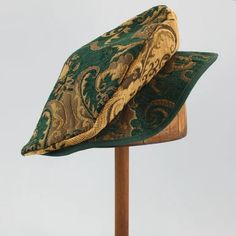 Flat Cap - Green Gold Brocade – Tall Toad