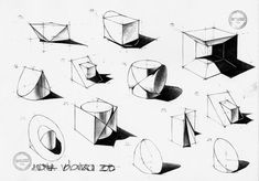 an image of various shapes drawn in pencil