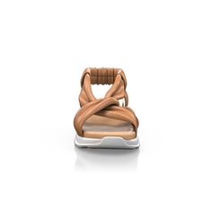 Chunky Sole Sandals 16298 | Girotti Beige Leather Sandals With Woven Sole, Beige Leather Sport Sandals With Removable Insole, Beige Leather Sandals With Woven Detail, Luxury Leather Sport Sandals For Summer, Beige Leather Open Toe Sport Sandals, Womens Sandals, Sandals