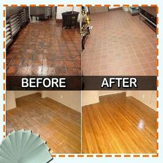 before and after pictures of a wood floor cleaning service