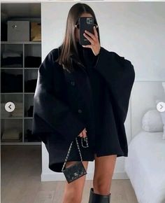 #ad Great Shopping ZARA MANTECO WOOL COAT OVERSIZED BLACK SIZE XS/S SHORT, Fashion Women's Jacket Black Zara Jacket Outfit, Zara Manteco Coat, Short Coats For Women Casual, Short Black Coat Outfit, Oversized Winter Outfits, Short Coat Outfit, Short Wool Coat, Black Coat Outfit, Winter Coat Outfits