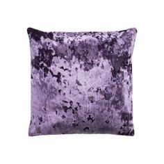 a purple and black pillow on a white background