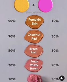 the different shades of lipstick are shown in this graphic above it is an info sheet