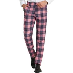 These men's trousers are fitted with a colorful check pattern for an elegant and stylish look. Made of stretch fabric, these plaid pants are comfortable and allow you to move freely without restriction. Plaid pants can be worn with casual t-shirts, shirts, blazers, jackets, and shoes. Occasions: business, meeting, party, shopping, office, daily leisure, etc. Size----------Waist----------Length----------Hip 28----------------29.1--------------38.2--------------37.4 30----------------31.1--------- Dress Pants Casual, Slim Fit Trousers Men, Men's Dress Pants, Slacks Trousers, Casual Chinos, Business Pants, Mens Dress Pants, Stretch Chinos, Formal Suits