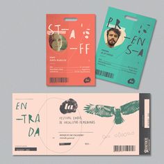 two tickets with an image of a man's face on them