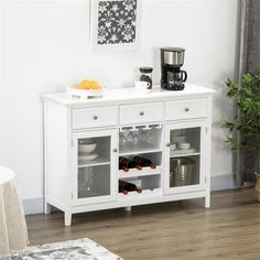 STPCTOU Kitchen Sideboard/Storage Cabinet/Coffee Bar Cabinet Kitchen Buffet Cabinet, Room Clutter, Coffee Bar Cabinet, Daily Accessories, Kitchen Buffet, Kitchen Sideboard, Side Board, Buffet Cabinet, Mobile Bar