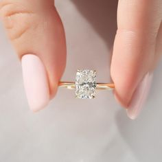 Classic 2 CT Elongated Cushion Cut Moissanite Solitaire 14k Solid Yellow Gold Engagement Ring 4 Claw Prongs Anniversary Ring/Gift In Fashion ❤ ITEM DETAILS:- ✦ Brand: The American Gold House (TAGH) ✦ Handmade, high-quality item! ✦ Material: Solid 10K/14K/18K Gold, 950 Platinum and 925 Sterling Silver ✦ Diamond Type: Moissanite Diamond ✦ Diamond Cut: 6.5x8.5 MM Elongated Crushed Ice Cushion Cut ✦ Diamond Weight: 2.0 CT ✦ Main Stone Color: Colorless ✦ Width of Band: 1.8 MM (Bottom) ✦ Diamond Clari Gold House, Cushion Cut Solitaire, Moissanite Vs Diamond, Elongated Cushion Cut, Elongated Cushion, Yellow Gold Engagement Ring, Cushion Cut Moissanite, Engagement Rings Cushion, Claw Prong