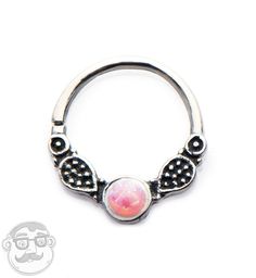 LLAW Adjustable Nickel-free Pink Belly Rings, Adjustable Pink Opal Ring, Adjustable Pink Round Opal Ring, Pink Adjustable Metal Rings, Adjustable Nickel-free Metal Septum Ring, Adjustable Nickel Free Metal Septum Ring, Adjustable Metal Septum Ring As Gift, Adjustable Metal Septum Ring For Gift, Unique Septum