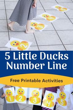 five little ducks number line printable activities for kids to do with the numbers on them