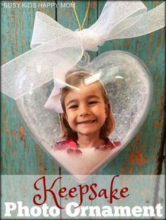 DIY Photo Ornaments with a Snow Globe - Busy Kids Happy Mom Class Gift, Valentine Ideas, Photo Ornaments