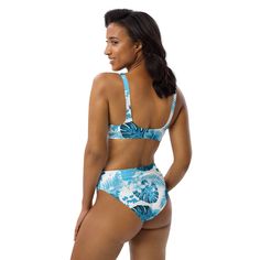 Introducing the FYC Recycled High Waisted Bikini Set 🌊 It’s too easy to fall in love with this bikini set! Whether you’re lounging by the pool or hitting the beach, this swimwear is designed for comfort and style. Here’s why it’s a must-have: 🌿 Eco-Friendly Material: Crafted from recycled REPREVE polyester, this bikini helps reduce plastic waste. Feel good about your swimwear choice while looking fabulous! 👙 Features: Double-layered construction: Provides extra support and coverage. Removable Beachy Tie-side Swimwear For Pool, Beachy Bra-friendly Swimwear For Vacation, Vacation Pool Swimwear With Tie-side Bottom, Tropical Swimwear With Upf 50+, Tropical Swimwear With Upf 50+ For Swimming, Triangle Top Swimwear For Poolside Vacation, Vacation Swimwear With Triangle Top For Poolside, Vacation Poolside Swimwear With Triangle Top, Beachy Triangle Top Swimwear For Poolside