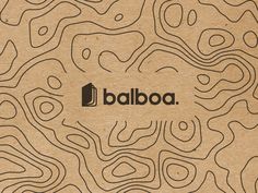 the logo for balboa is shown on a piece of cardboard with black ink