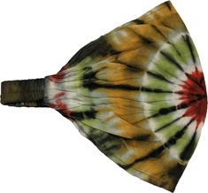 a tie - dyed bow tie on a white background