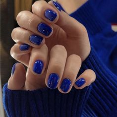 Super Cute And Stylish Ships In 5-10 Business Days Blue Gel Nails, Unghie Nail Art, Blue Nail, Dipped Nails, Classy Nails, Dream Nails, Funky Nails, Chic Nails, Dope Nails