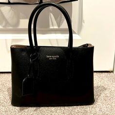 Nwot Kate Spade Black Small Satchel Can Also Be A Shoulder Bag/Strap Included Classic Black Kate Spade Satchel, Kate Spade Black Tote Satchel, Kate Spade Black Satchel For Everyday, Black Kate Spade Tote Satchel, Kate Spade Black Everyday Satchel, Everyday Black Kate Spade Satchel, Kate Spade Black Satchel For Everyday Use, Kate Spade Black Crossbody Satchel, Kate Spade Black Satchel For Evening