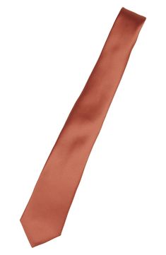 Solid coloring brings effortless versatility to a tie crafted from polished satin to elevate any formal or semiformal look. 3" width; 63" length 100% polyester Dry clean Imported Classic Satin Tie With Satin Finish, Elegant Satin Standard Tie, Elegant Satin Necktie, Satin Business Ties With Satin Finish, Business Ties With Satin Finish, Formal Satin Ties, Silk Standard Tie With Satin Finish, Tie Crafts, Anniversary Sale