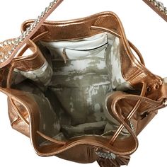 Here is soft Pebble Grain top quality rose gold pebble grain leather drawstring made by Raviani handbags and accessories. This bag is fully lined with three pockets as shown in pictures. The handle decorated with clear crystals and it's attached to this bag with two beautiful full crystals square rings. The drawstring has a beautiful square ornament with large square crystal on the center of pulling tab. There are four silver studs on the bottom of this bag as bottom studs.This bag comes with 1 Luxury Gold Bucket Bag With Detachable Strap, Designer Gold Bucket Bag For Everyday Use, Luxury Bucket Bag With Silver-tone Hardware, Luxury Gold Bucket Bag For Daily Use, Designer Gold Bucket Bag With Dust Bag, Gold Bucket Bag With Dust Bag For Daily Use, Designer Gold Bucket Bag For Travel, Square Crystal, Square Rings