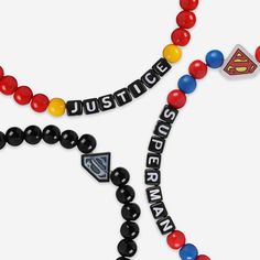 Step up your fan fashion sense with this Superman DC 3 Pack Beaded Friendship Bracelet. These matching friendship bracelets have an all-over design and thematic displays, which makes them the perfect way to show your support for Superman and show off your unique sense of style. Every bead bracelet design is the perfect addition to your outfit, whether you’re out and about, watching TV at home, or just hanging out with friends. With thematic word displays and accents, you can focus on showing off Matching Friendship Bracelets, Cool Friendship Bracelets, Calendar Reminder, Friendship Bracelets With Beads, Fan Fashion, Beads Bracelet Design, Our Friendship, Bracelet Design, Friendship Bracelet Patterns