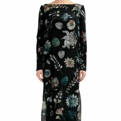 Versace Versus 100% Silk Multi-Color Long Sleeve Women's Maxi Dress Us M It 42 Country/Region Of Manufacture: Italy Retail Value: $1345.00 This Is Authentic Versace Versus 100% Silk Multi-Color Long Sleeve Women's Maxi Dress Sku: Bb-3353 Model: Bd00672-Bt20743 Material: 100% Silk Bust: 18" Sleeve: 24" Shoulders: 15" Length: 64" Black Silk Dress For Fall, Black Silk Midi Dress With Floral Print, Black Silk Floral Print Midi Dress, Black Silk Maxi Dress For Fall, Dresses Versace, Versace Dress, Women Maxi, Womens Maxi Dresses, Women Long Sleeve