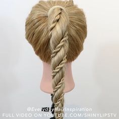 Braids Top Of Head, Rope Braid Hairstyles, Hairstyles For Beginners, Prom Hairstyle Ideas, Messy Hairstyle, Long Ponytail Hairstyles, Rope Braids, Long Ponytail, Braided Hair Tutorial