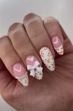 coquette bow nails designs Love Shack Fancy Nails, Vintage Nail Art