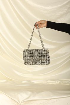 ?ÿCONDITION: GOOD VINTAGE .?ÿ A gorgeous Chanel Tweed Double Flap just in time to wear for the fall season. This black and white piece has little pops of color intertwined throughout the bag all tied together with silver hardware. The bag can be dressed up or down and can be the perfect compliment to?ÿany outfit! You can fit your phone, sunglasses, keys, wallet, and a few of your other smaller essentials.?ÿ Crafted in 2003-2004 Strap drop: 17"?ÿ 10" L x 2.5" W x 6" H Please note: Interior leather and chain leather has been repainted. Hairline scratches on hardware. Some fabric darkening on edges and corners.?ÿPlease refer to photos for more details. In order to meet the current demand and given the?ÿnature of sourcing inventory, all sales are final. Please be sure to review all pictures an Chanel Double Flap, Chanel Tweed, Girl Backpacks School, Bottega Veneta Shoulder Bag, Handbag Wallet, Louis Vuitton Shoes, Dior Shoes, Wallet Accessories, Girl Backpacks