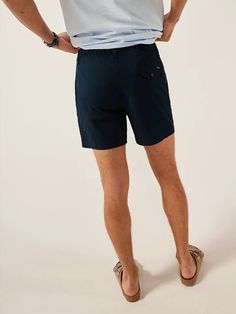 Our Original casual short that redefined the meaning of proper length shorts. These bad boys are kind of a big deal: they're made from our fanciest, most-technologically-advanced stretch casual fabric for the ultimate in movability and flexibility. They even feature an elastic waistband and an updated (read: improved, more comfortable) fit. Nothing will make your thighs look as good as these. Fabric: 98% cotton / 2% spandex Machine Wash Cold, Tumble Dry Low | Chubbies The Armadas 5.5" Inseam Cot Navy Blue Shorts, Spandex Shorts, Adult Drinks, Stretch Shorts, Big Deal, Blue Shorts, Mens Shorts, Casual Shorts, Comfort Fit