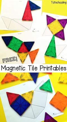 Junior Kindergarten, Prek Math, Printables For Kids, Magnetic Tiles, Math Activities Preschool, Preschool Science