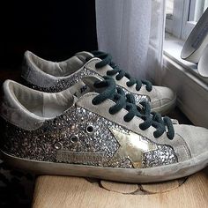 Private Edition Only 250 Made . Glitter And Suede Superstar Golden Goose Sparkle Sneakers, Golden Goose Superstar Glitter, Golden Goose Glitter Sneakers, Golden Goose Shoes, Golden Goose, Womens Shoes Sneakers, Shoes Sneakers, Cream, Women Shoes