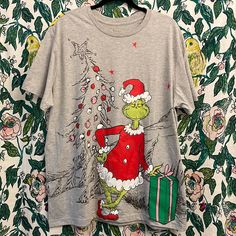 Nwt Dr. Seuss The Grinch Double Sided Graphic T Shirt Christmas Short Sleeve Graphics On Front And Back Size Xxl Grinchmas Tshirt, Dr Seuss The Grinch, The Grinch, Dr Seuss, Grinch, Graphic T Shirt, Colorful Shirts, Double Sided, Siding