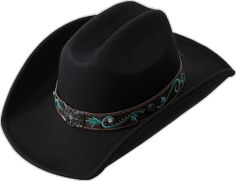 Cowboy Hats Women, Black Cowboy Hat, Western Theme Party, Black Cowboy, Hat For Men, Hat For Man, Hat Band, Cowboy Hat, Western Style