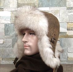 Men's fox fur hat Fur Hat Men, Fur Trapper, Sewing Tape Measure, Aviator Hat, Mens Fur, Trapper Hat, Trapper Hats, Fur Hat, Fur Coats