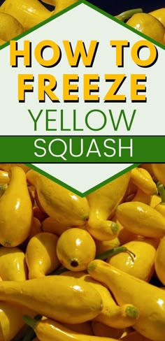 how to freeze yellow squash with text overlay