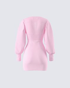 Respectfully boss them around in this pink mini dress 😌 With a bodycon fit, boning at the torso, and seven front buttons, this dress made from comfort stretch fabric will have them following all your orders 💕 Pink Mini Dress, Black Off Shoulder, Stylish Work Outfits, Graphic Top, White Jersey, Pink Mini, Pink Mini Dresses, Pocket Pants, White Mini Dress