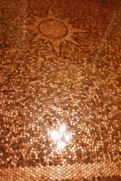 the floor is made out of coins