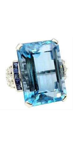 View our online store
 • https://www.1stdibs.com/jewelry/rings/cocktail-rings/huge-emerald-cut-aquamarine-ring-sapphire-diamond-accents-platinum/id-j_18574692/

View our other stunning pieces at: 
 • https://www.1stdibs.com/dealers/secret-jewelry-source/ Formal Emerald Cut Multi-stone Topaz Ring, Luxury Blue Topaz Ring In Platinum, Light Blue Sapphire Ring For Formal Occasions, Luxury Blue Rings For Evening, Fine Jewelry Light Blue Sapphire Ring For Formal Occasions, Blue Diamond Ring For Evening, Luxury Blue Baguette Cut Topaz Ring, Emerald Cut Blue Sapphire Ring With 17 Jewels, Dazzling Blue Topaz Ring For Formal Occasions