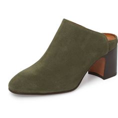 Explore chic comfort with our Olive Closed Toe Block Heel Mules for Women. These stylish mules feature a versatile olive color, closed toe design, and a trendy block heel for a fashionable and comfortable look. Handcrafted US sizing. Fits true to size. Heel height: 2.36" / 60 mm approx Product measurements were taken using size 8. Please note that measurements may vary by size. Versatile olive color for a trendy and modern style. The closed toe design adds a touch of sophistication. Block heel for a comfortable and confident stride. Mules style for easy slip-on and off convenience. Green Leather Mules With Padded Heel, Green High Heel Mules With Padded Heel, Green Block Heel Mules With Padded Heel, Green Pointed Toe Mules With Padded Heel, Green Heels With Deep Heel Cup And Block Heel, Chic Green Block Heels With Open Heel, Chic Green Open Heel Block Heels, Green Leather Mules With Block Heel, Green Mules With Sculpted Heel And Pointed Toe