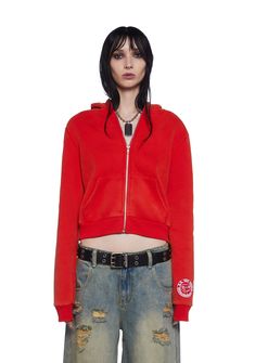 base|red Red Long Sleeve Top With Adjustable Hood, Red Fitted Cropped Outerwear, Dolls Kill Powerpuff, Red Cropped Hoodie, Halloween Costume Boots, Dolls Kill Widow, School Halloween Costumes, Costume Boots, Fairy Festival