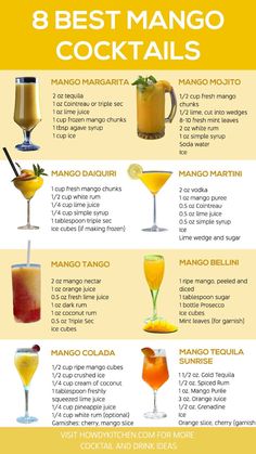 the 8 best mango cocktails to drink in your home or office - infographia com