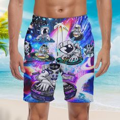 Cool Astronaut DJ Music Party Beach Shorts For Men is an essential piece of clothing for any guy who loves spending time at the beach, pool, or any other water body. These shorts not only provide comfort and protection during aquatic activities but also give you a stylish look that you can flaunt at any beach party or poolside event. Don't miss out on this great opportunity to enhance your beach wear collection - order now and experience the ultimate in comfort and functionality! FEATURE: Materi Cool Astronaut, Water Body, Mens Beach Shorts, Music Party, Water Bodies, Dj Music, Men Beach, Beach Volleyball, Shorts For Men