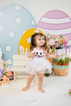 This super cute one piece outfit is a must have for your little bunny rabbit's first Easter. The back part is lose so that you are able to adjust it in the back to make a bow. If you have a question about sizing , please feel free to contact me. NOTE: If you ever have a concern, you can always reach out and I'll be more than happy to help in any way that I can. I cannot respond for outfits that people have already worn ESPECIALLY days after a holiday. I am not responsible for any damage that has Cute Spring Tutu Dress With Bow, Playful White Sleeveless Tutu Dress, Playful Sleeveless White Tutu Dress, Playful White Tutu Dress For Dress-up, White Easter Dress For First Birthday, White Tutu Dress For Easter, White Dress For First Birthday And Easter, Cute Summer Dress With Bunny Print, Playful White Dress With Bow