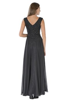 Look graceful and elegant in this sleeveless gown with embellished bodice by Poly USA 7810. This long chiffon evening dress features a sleeveless tank bodice adorned with embroidery accented with sequins. An embellished back, flowing floor-length skirt, and a zipper closure complete this beautiful look. Affordably priced under $200, this dress is perfect for any formal event and will keep you on budget! Designer: Poly USA Style Number: 7810 Material: Chiffon, 100% Polyester Details: Bra Cups, Fu Embellished Chiffon Maxi Dress For Formal Occasions, Formal Embellished Chiffon Maxi Dress, Sleeveless Chiffon Gala Evening Dress, Sleeveless Sequin Chiffon Evening Dress, Chiffon Sleeveless Evening Dress For Gala, Gala Sleeveless Chiffon Evening Dress, Formal Sleeveless Evening Dress With Illusion Neckline, Sleeveless Chiffon Evening Dress With Lace Bodice, Sleeveless Sequined Mother Of The Bride Dress