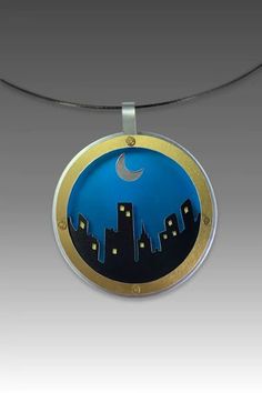 Dana Masters RVA Skyline Aluminum, Steel Necklace Cord, 2in dia. $65 Necklace Cord, Steel Necklace