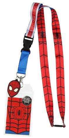 PRICES MAY VARY. OFFICIALLY LICENSED SPIDER MAN LANYARD: Bioworld is one of the largest pop culture merchandise distributors in the world! SUPERIOR QUALITY AND MATERIALS: This specific lanyard is done in a normal width style that is perfect for use as a key lanyard, for conventions, cruises, and other events. At (approx.) .75" width and 32 inches when fully undone, these are built to endure the tortures of vacations, excursions, and everyday wear! DETAILED RUBBER CHARM: Attached is a thick, 1.75 Lanyard Badge Holder, Id Lanyard, Key Lanyard, School Supply Labels, Badge Holder, Badge Holders Lanyard, Badge Holders, Cruises, Lanyard