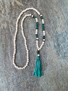 Natural wooden beads (8mm) malachite gemstone beads coconut beads multicolored, 100% cotton tassel This necklace measure 36 inches. Total hanging length from nape of neck to end of tassel is 21.5 inches. the beads & tassel at the end of the necklace measures 3.5 inches. The tassel is 2.5 inches Other styles available 😀😀 Please take a few moments to browse through my shop. I have a large selection of unique belt bucks, leather belt straps & jewelry available. https://www.etsy.com/listin Bohemian Natural Jewelry With 8mm Beads, Bohemian Natural 8mm Bead Jewelry, Natural Bohemian Jewelry With 8mm Beads, Bohemian Wooden Beads Tassel Necklace Gift, Bohemian Tassel Necklace With Wooden Beads For Gift, Beaded Tassel Necklace, Mens Necklace, Wood Bead Necklace, Nape Of Neck