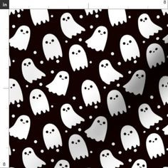 white ghost pattern on black background