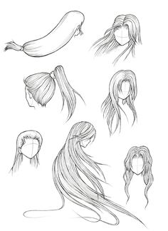 the hair styles and how to draw them