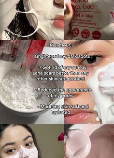 Rice Flour Benefits For Skin, Rice Flour Skincare, Rice Flour For Face, How To Make Rice Flour, Rice Flour Face Mask For Acne, Rice Flour Mask, Rice Flour Face Mask, Benefits Of Rice